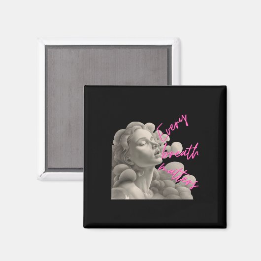 マインドフルネスステッカーのおもしろいのための全呼吸Sギフト マグネット (正面/裏面)