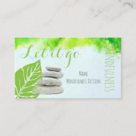 マインドフルネスビジネスカードテンプレート両側を編集 名刺