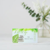 マインドフルネスビジネスカードテンプレート両側を編集 名刺 (スタンド正面)