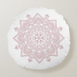 マインドフルネスマンダラデザインラウンドピロー ラウンドクッション