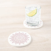 マインドフルネスマンダラデザイン砂岩コースター コースター (側面)