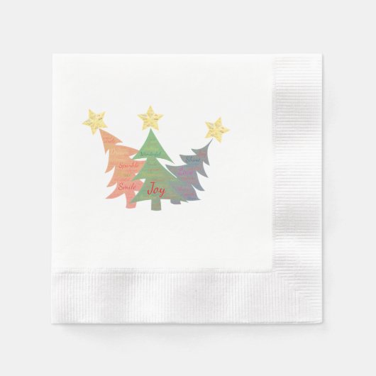 マインドフルワードアートナプキンス 縁ありカクテルナプキン (正面)