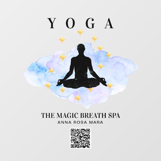 **マインドフル霊気マンヨガ金ゴールド瞑想 ウィンドウサイン (シート)