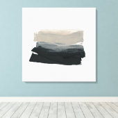 マインドフル1 – ニュートラルミニマル絵を描リスト キャンバスプリント (インサイチュ (ウッドフロア))