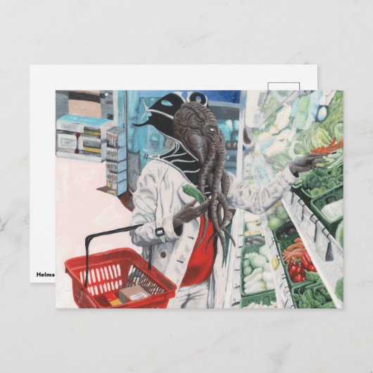 マインドフレヤーグロッサリーストアファンタジーアートポストカード ポストカード (正面/裏面)