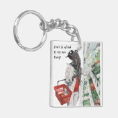 マインドフローヤーグロッサリーショッピングアートアクリルキーチェーン キーホルダー (正面左)