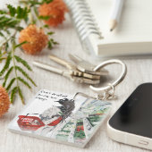 マインドフローヤーグロッサリーショッピングアートアクリルキーチェーン キーホルダー (正面右)