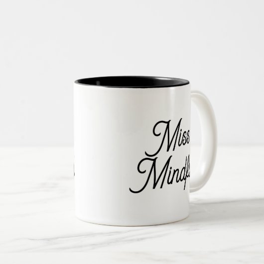 マインドフ恋しく思ィムミニマルタイポグラフィコーヒーマグ ツートーンマグカップ (正面右)