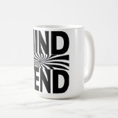 マインドベンド光はっきりした錯覚白黒 コーヒーマグカップ (正面右)