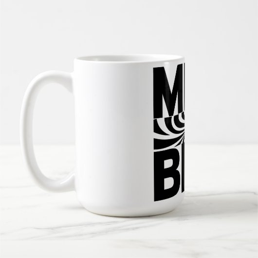 マインドベンド光はっきりした錯覚白黒 コーヒーマグカップ (左)