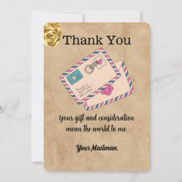 マインドレター配送業者郵便配送業者 サンキューカード