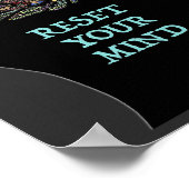 マインドワードアート感動的デザインのリセット ポスター (角)