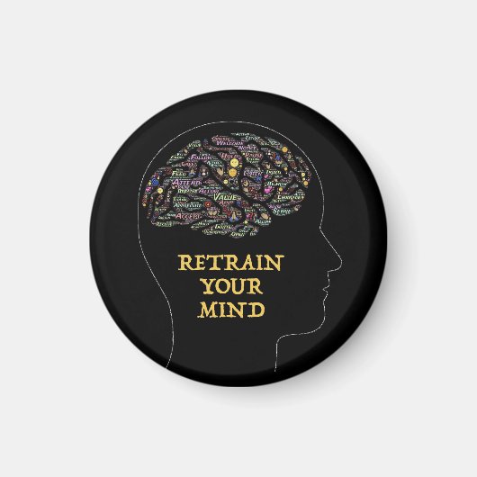 マインドワードアー感動的トデザインの再学習 マグネット (正面)