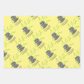 マインド体魂の禅の石と竹の植物カスタム ラッピングペーパーシート (正面3)