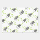 マインド体魂の禅の石と竹の植物カスタム ラッピングペーパーシート (正面)