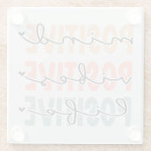 マインド前向きビーズライフ感動的引用文 ガラスコースター (裏面)