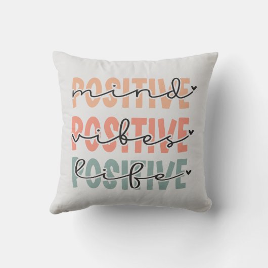 マインド前向きビーズライフ感動的引用文 クッション (裏面)