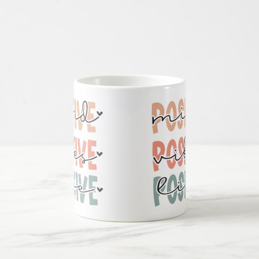 マインド前向きビーズライフ感動的引用文 コーヒーマグカップ (中央)