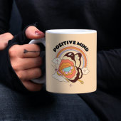 マインド前向き引用文ボホバタフライレインボーレトロ コーヒーマグカップ