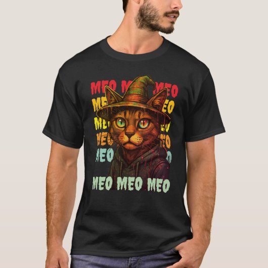 マインド吹スのサイケデリック魔猫最高傑作 Tシャツ (正面)