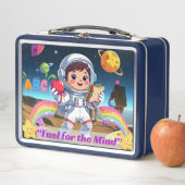 マインド用燃料感動的引用文宇宙デザイン メタルランチボックス (インサイチュ)