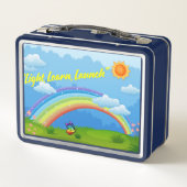 マインド用燃料感動的引用文宇宙デザイン メタルランチボックス (裏面)