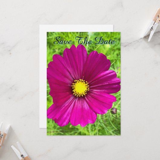 マインド エディション: コスモス セーブ・ザ・デート 招待状 (正面/裏面インサイチュ)