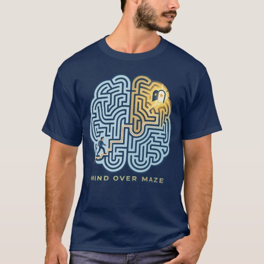 マインド・オーバー・メイズ - 思考力とインスピレーションの脳迷路 Tシャツ (正面)