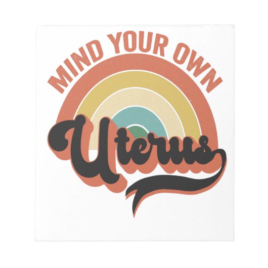 『マインド・ユーザー中絶ヴィンテージレトロプレゼント』 ノートパッド (正面)