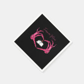 マイン、バレンタインデークラシック – スケルトンハンズ聞く スタンダードカクテルナプキン (角)