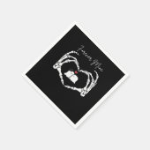 マイン、バレンタインデークラシック – スケルトンハンズ聞く スタンダードカクテルナプキン (角)