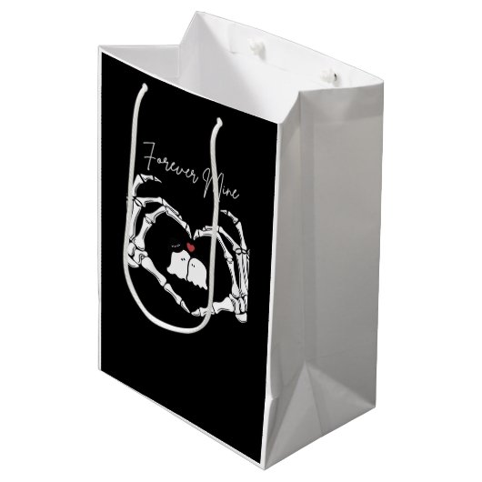 マイン、バレンタインデークラシック – スケルトンハンズ聞く ミディアムペーパーバッグ (正面アングル)