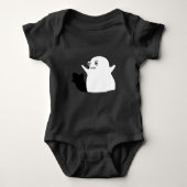 マイ不気味ハロウィーンシャツ ベビーボディスーツ (正面)