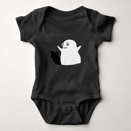 マイ不気味ハロウィーンシャツ ベビーボディスーツ (正面)