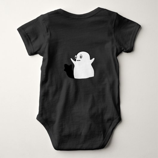 マイ不気味ハロウィーンシャツ ベビーボディスーツ (裏面)