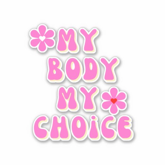 マイ体マイチョイスレトロタイポグラフィ車デカール シール (正面)