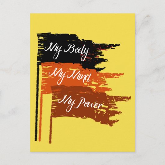 マイ体マイチョイス女性権利はがき ポストカード (正面)