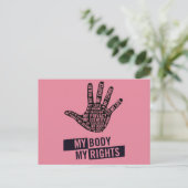 マイ体マイチョイス女性権利はがき ポストカード (スタンド正面)