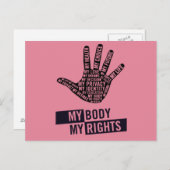 マイ体マイチョイス女性権利はがき ポストカード (正面/裏面)