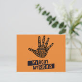 マイ体マイチョイス女性権利はがき ポストカード (スタンド正面)