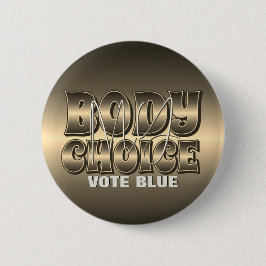 マイ体マイチョイス金ゴールド 缶バッジ