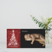マイ初めてのクリスマスお洒落レッドクリスマスツリー シーズンカード (スタンド正面)