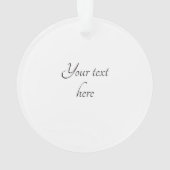 マイ初めてのクリスマスの写真名グリッターカスタム オーナメント (裏面)