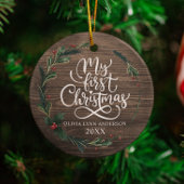 マイ初めてのクリスマスオーナメントと誕生統計 セラミックオーナメント