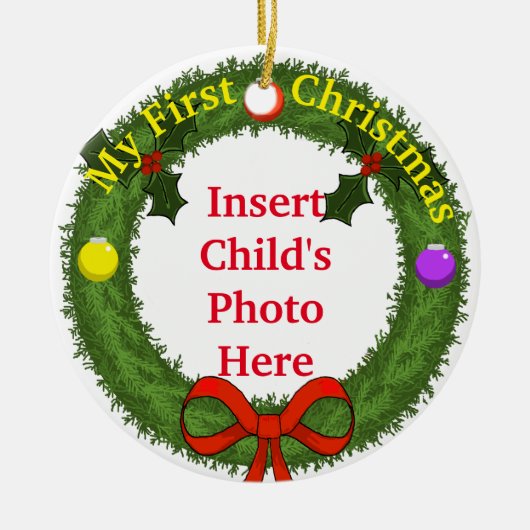マイ初めてのクリスマスオーナメント セラミックオーナメント (正面)