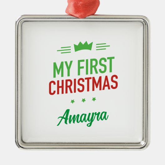 マイ初めてのクリスマスオーナメント メタルオーナメント (正面)