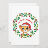 マイ初めてのクリスマスオーナメント 招待状 (正面/裏面)