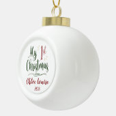マイ初めてのクリスマスカスタムオーナメントKeepsake 2018 セラミックボールオーナメント (右)