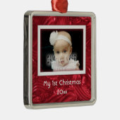 マイ初めてのクリスマスカスタムフォトフレームオーナメント メタルオーナメント (右)