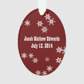 マイ初めてのクリスマスカスタムベビーフォトオーナメント オーナメント (裏面)